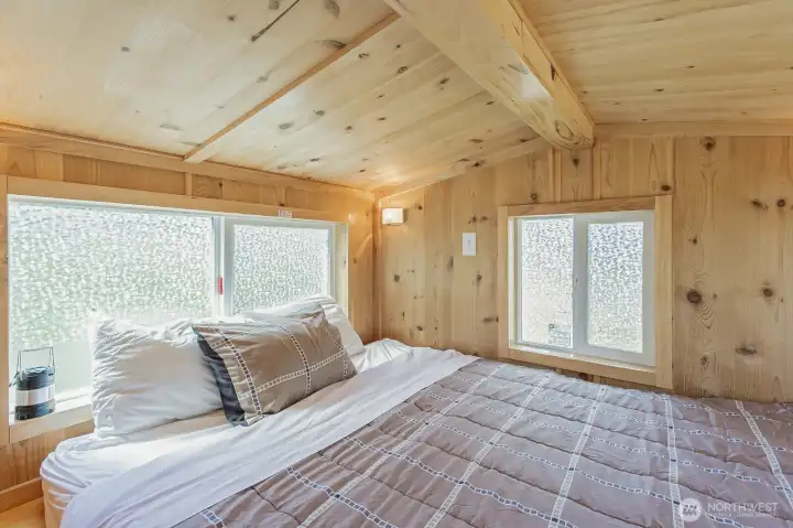 1 Loft sleeps two. Other Loft for extra storage.