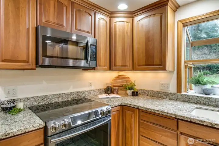 Updated appliances and lots of counter space