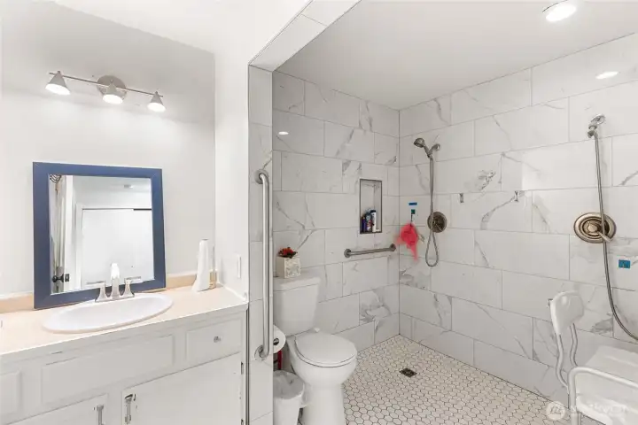 Full Bath with roll in shower