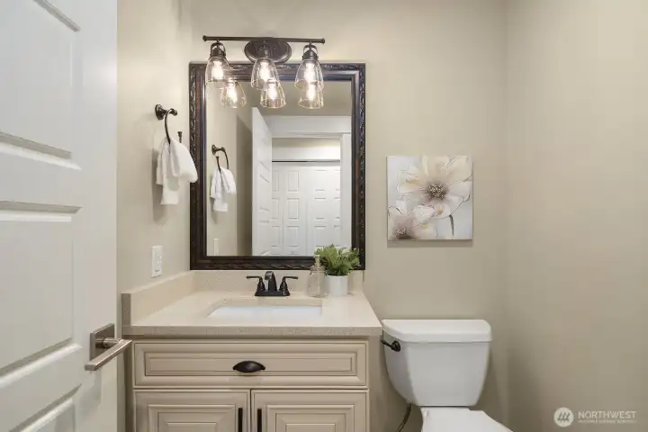 Half bath on main floor.