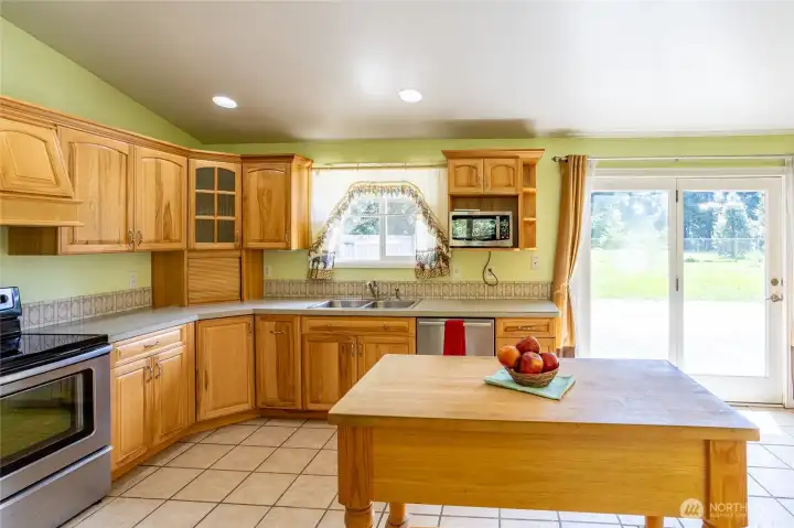 Newer appliances are included in the home.