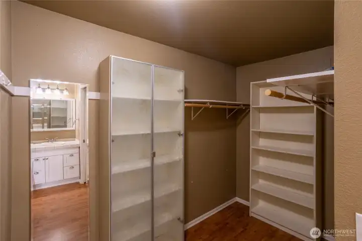 Large walk-in closet.