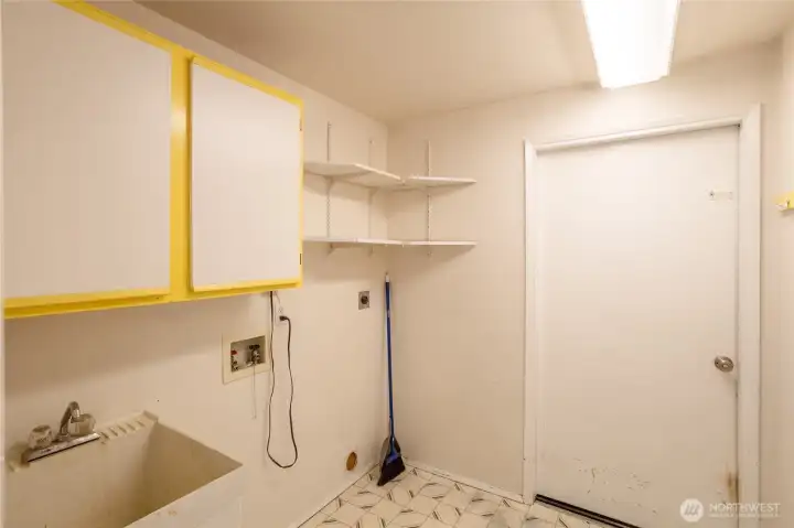 Indoor utility room.