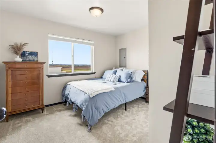 downstairs bedroom #3. additional downstairs bonus room not shown. used as storage.