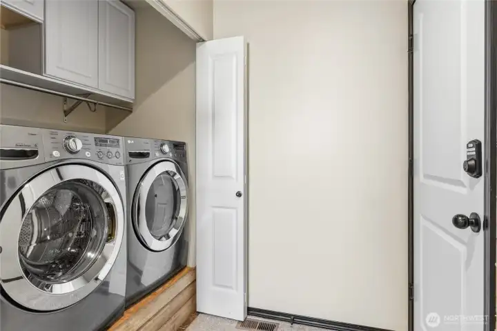 laundry. washer and dryer convey. garage to the right.