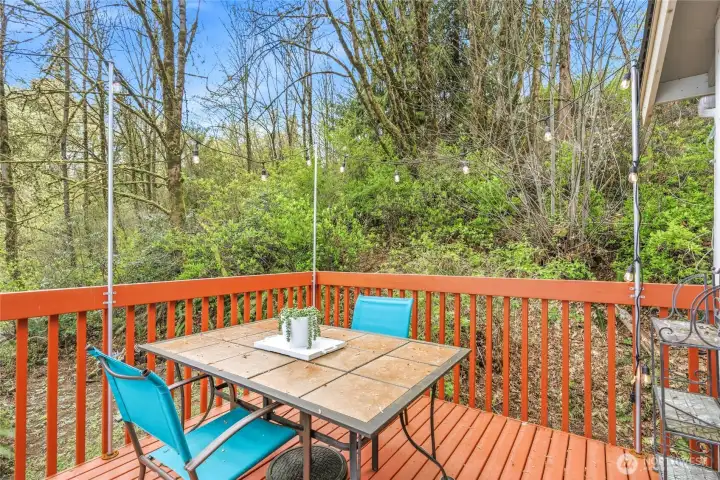 back deck surrounded by nature