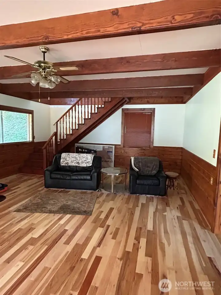 More of the Beautiful wood flooring and ceiling beams