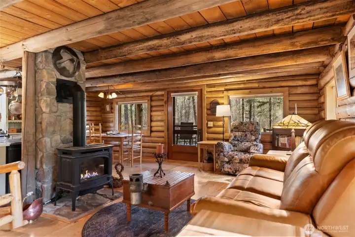 Windows on all sides bring in lots of natural light.