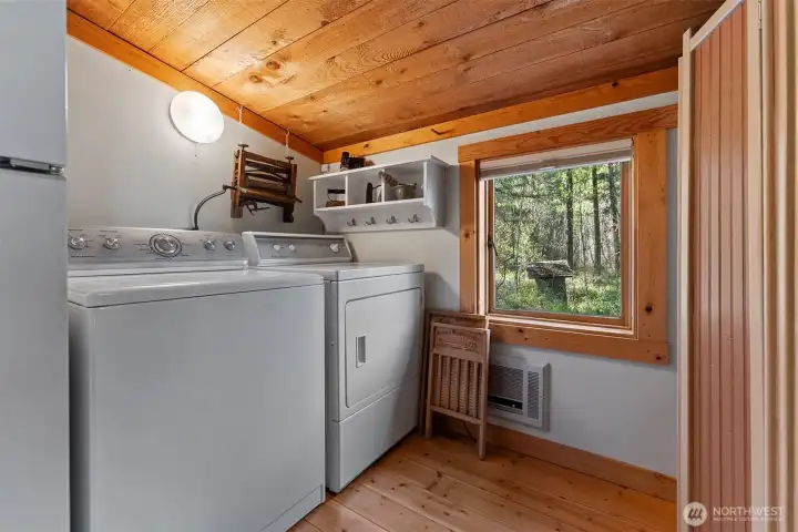 Laundry nook.