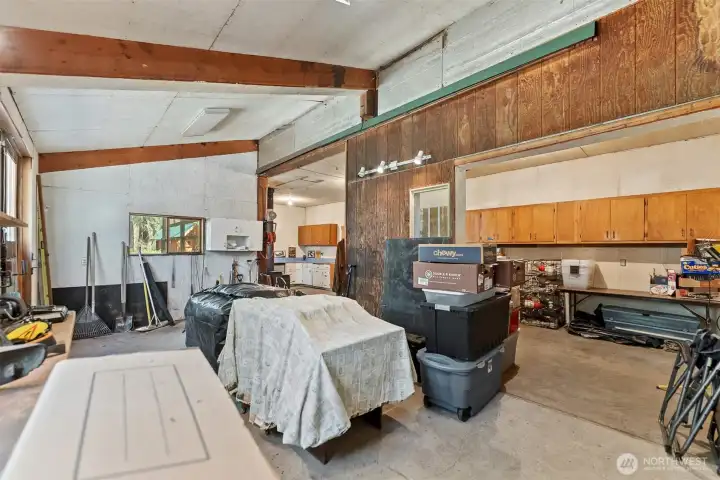Workshop is well appointed and has lots of storage.