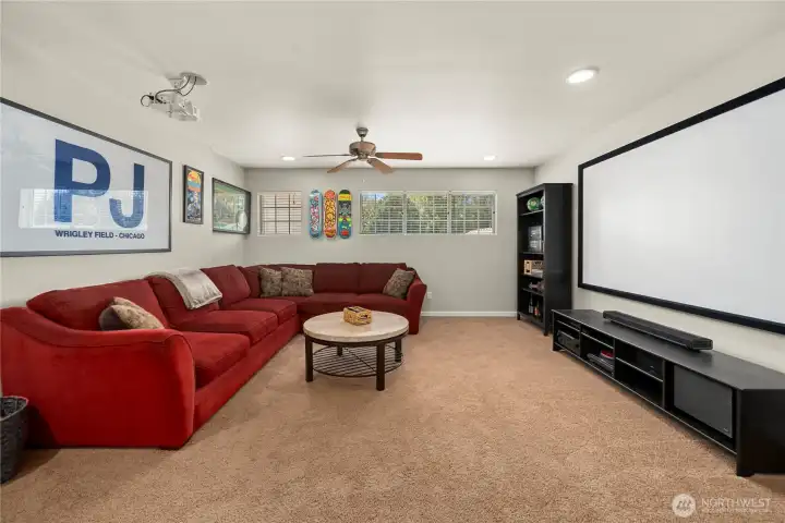 Don't forget all new carpeting throughout.  Projector and screen stay with the home.