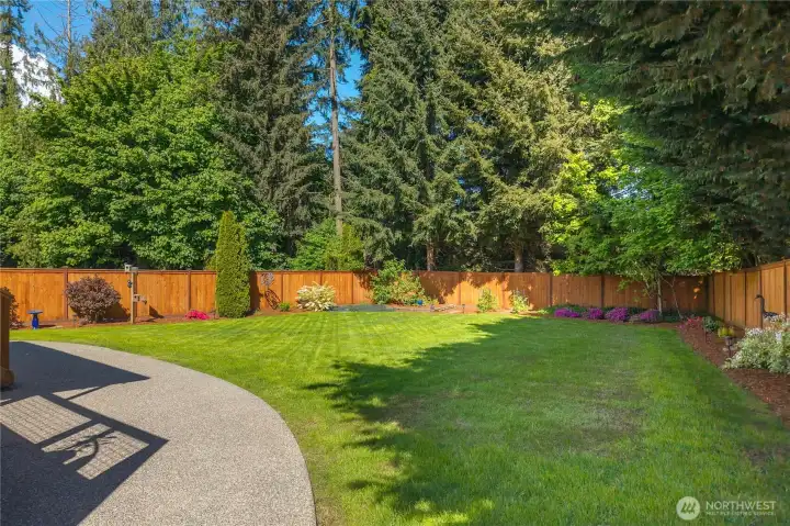 Look at the room and the privacy that this home has to offer.