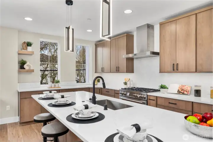 Oversized windows in kitchen
