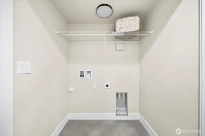 Generous laundry room
