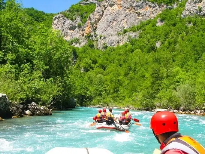 Water rafting, fishing