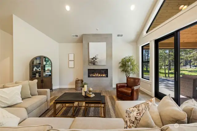 Open concept picturesque living room