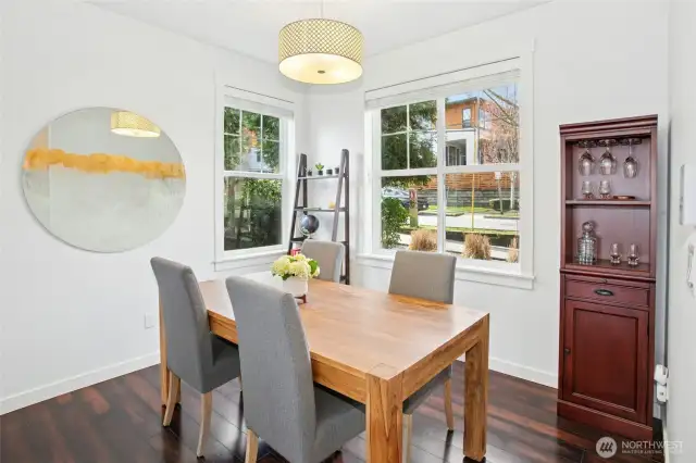 Large dining area or flex space adjacent to the kitchen area.