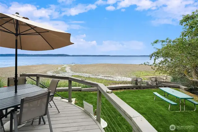 Private sandy beach