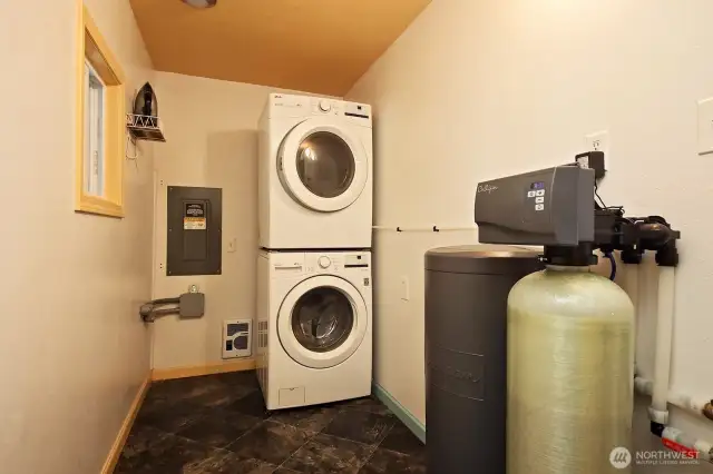 Utility room with water treatment system