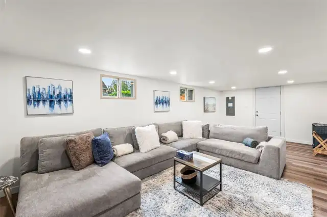 Family room on lower level