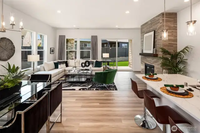 Great room concept and so light and bright.  Photos are for illustrative purposes
