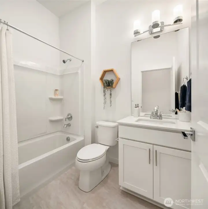 Light and bright guest bath