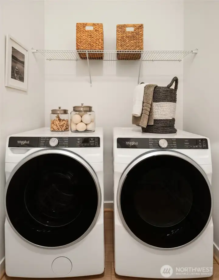 Washer and dryer included with purchase