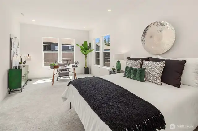 Primary retreat with enough room for a den, sitting room or exercise equipment. Photos are for illustrative purposes
