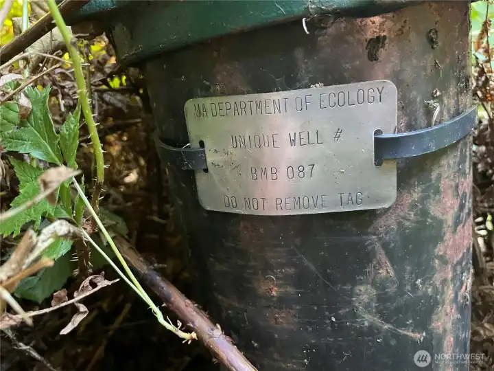 Well in the back of property.