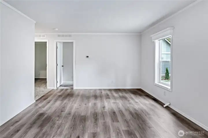 Spacious dining area.
