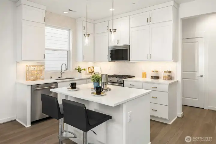 Additional upper cabinetry for extra storage
