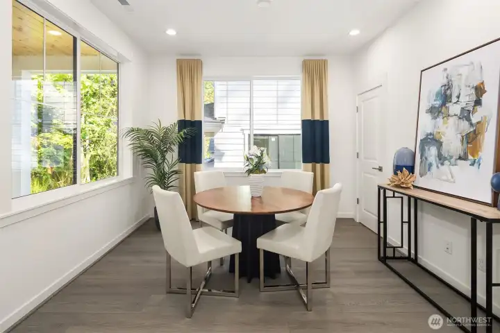 Interior of a furnished Poppy. Finishes and surfaces my differ from subject property.