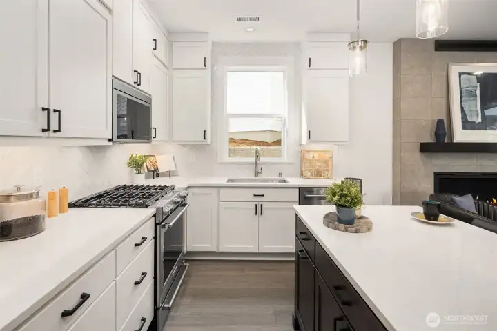 Interior of a furnished Poppy. Finishes and surfaces my differ from subject property.