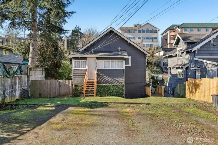 Alley with extra parking