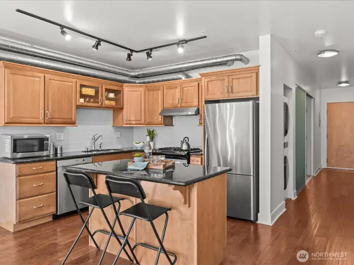 Ample cabinetry for storage