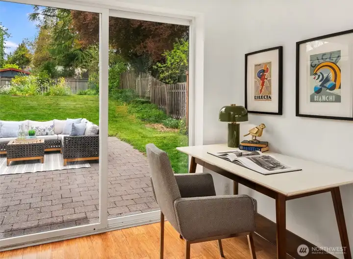 Slider to Fenced Backyard &  Patio