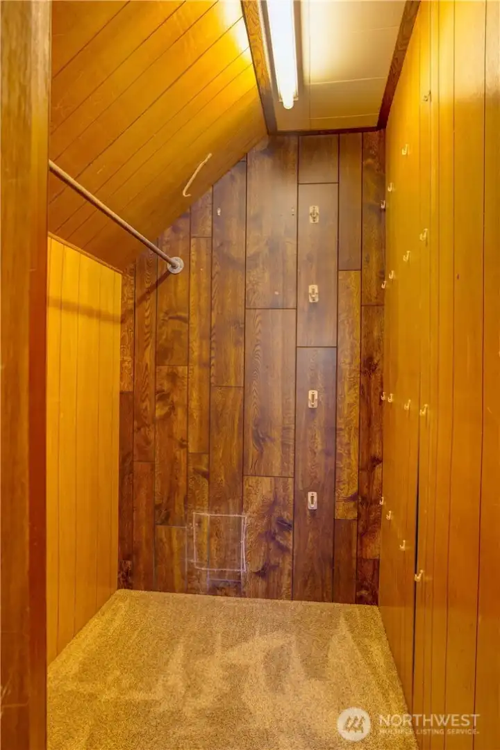 Large upstairs walk in closet