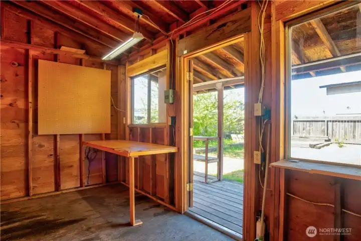 Inside of shed