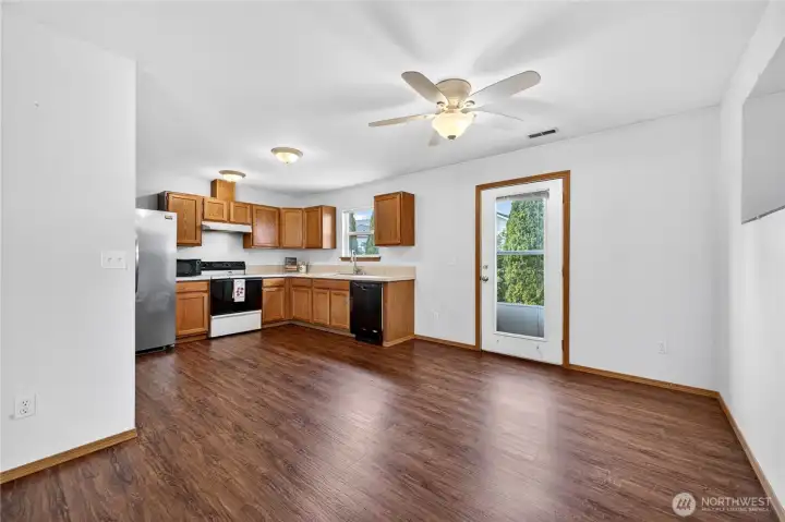Additional view of the kitchen.
