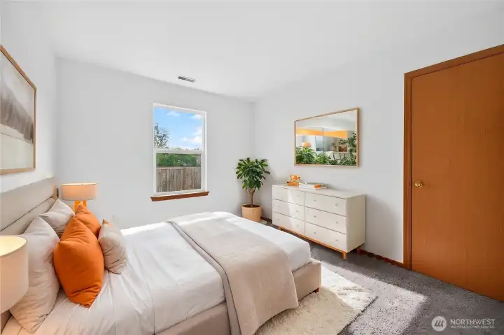 Virtually staged third bedroom.