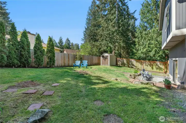 Plenty of space for garden beds, play and relaxation