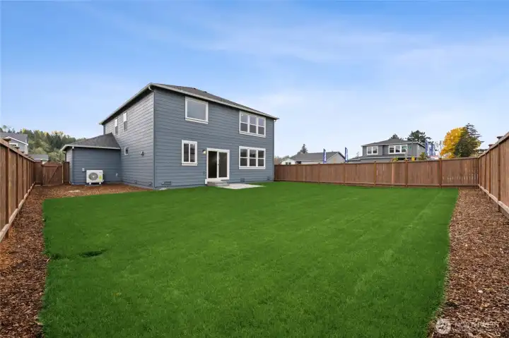 Photo is representational. Actual home for sale is under construction and yard depth and topography will vary. See site agent for details.