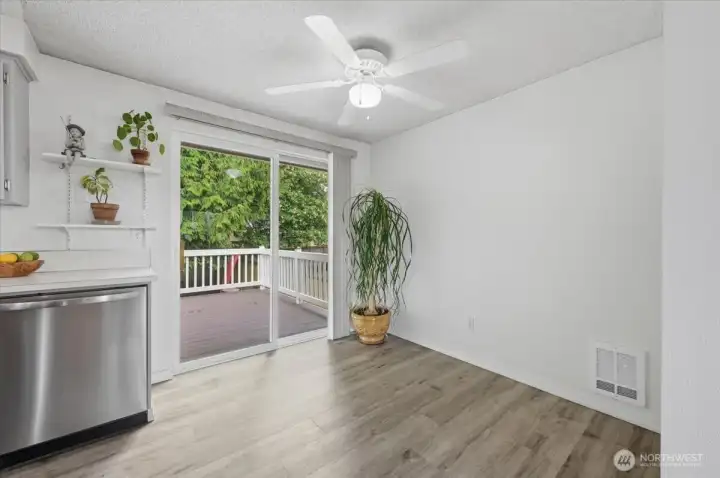 kitchen view to deck
