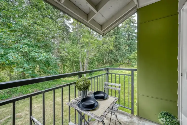Top floor Corner unit offers endless lush views, fresh air, floral notes from blooming plants and epic bird watching