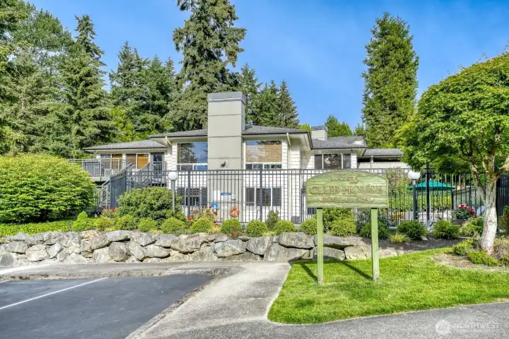 Club House with outdoor pool- deck offers lots of nice chairs, recliners and tables with umbrella- perhaps even a gas grill for use. Indoors you'll find a hot tub, bathroom, shower- lots of guest parking at cabana!  Pool table, ping-pong, nice indoor sitting areas- a community cork board.