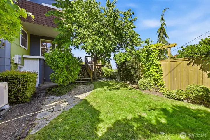 Private gardens lovingly curated and fenced Private gardens lovingly curated and fenced