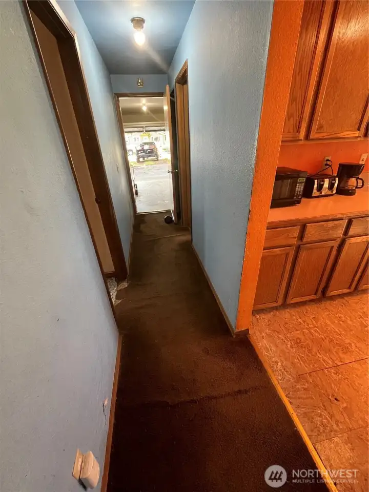 Hallway to garage Hallway to garage