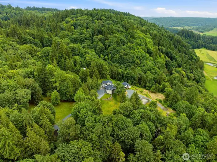 Lord Hill Park just above the house giving ultimate privacy.