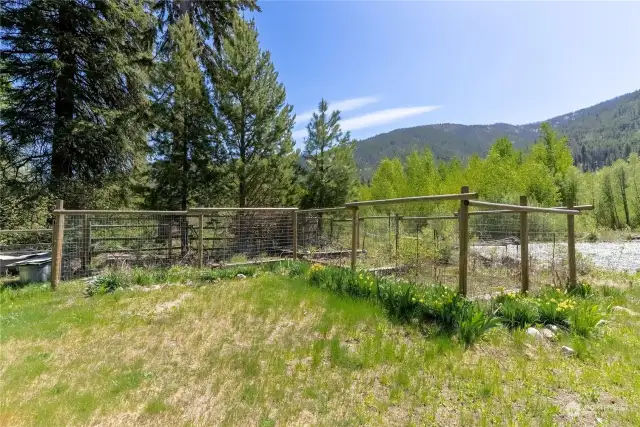 Fenced garden space