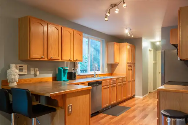 Large kitchen with eating space and separate dining area